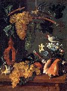 Still-Life with Grapes, Flowers and Shells